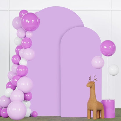 FANPROMS Arch Backdrop Cover Set of 2 Lavender 6FT 7.2FT Wedding Arch Cover by FANPROMS