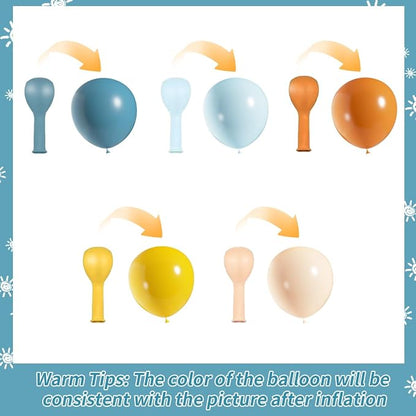 Here Comes the Son Baby Shower Decorations JOGAMS 182Pcs Retro Blue Orange - Image 3