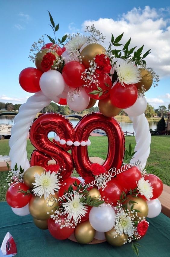 Red Number 8 Balloon 40 Inch, 8th Birthday Party Decorations Men Women | Foil - Image 4