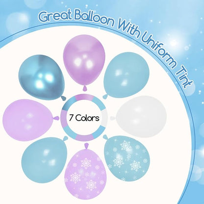 60pcs Frozen Balloons 12inch, Pastel Purple and Blue Balloons - Image 4