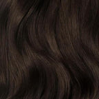 Luxy 100% Remy Human Hair – Halo Clip-In Hair Extensions –Natural Looking Volume & Length - One-Piece - Easy 5-Min Application 150 grams 12" Dark Brown Halo
