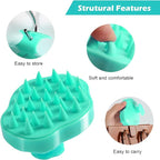 URTHEONE Hair Scalp Massager Shampoo Brush,Soft Silicone Hair Brush for Wet Dry Oily Curly Straight Thick Thin Rough Long Short Natural Men Women Kids Pets Hair Care Tools(Light Green)