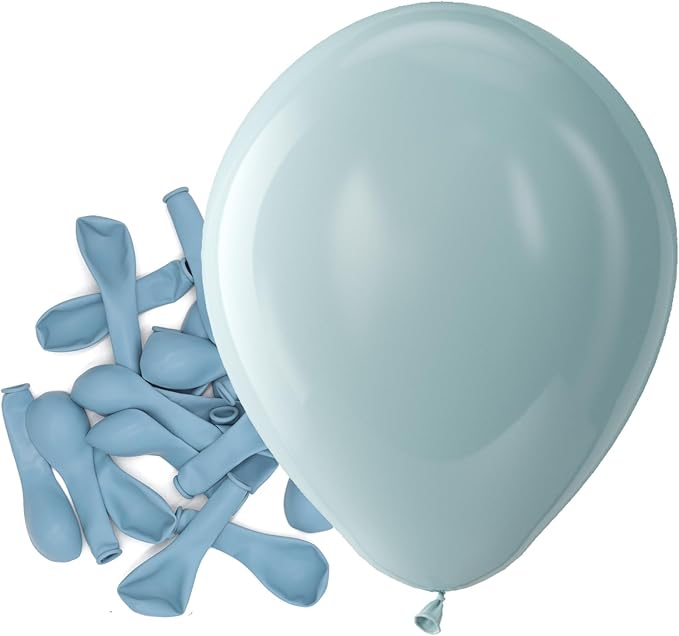 Bezente Dusty Blue Latex Matte Party Balloons 150 Pack 5 inch Small | Helium by Bezente