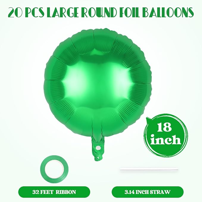 20 Pcs Round Shaped Balloons, 18 Inch Round Foil Balloon, Giant Round Mylar - Image 2