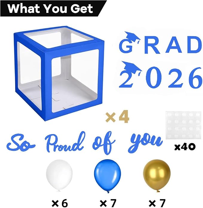 2026 Graduation Party Decoration Black Balloon Boxes - Image 3