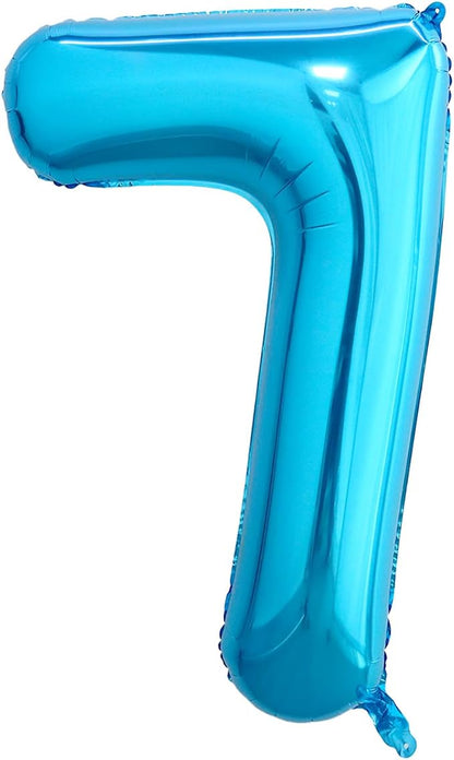 40 Inch Blue Number 7 Balloon, Giant Number Balloons, Birthday Decorations | by Unknown