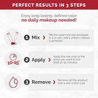 RB RENATA BEAUTY Tint Kit – Cream Hair Dye Kit with Developer and Application Brush for Spot Coloring - Covers Gray Hairs, Smudge-Proof, Long-Lasting Up to 4 Weeks, 20 Applications [Black]