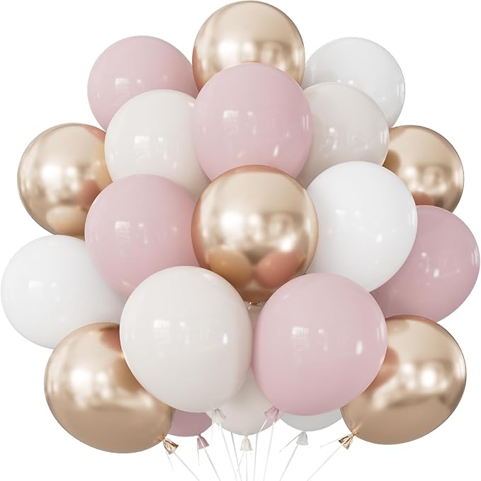 Nude Dusty Pink Balloon Set, Romantic Boho Decor by Haolongfa