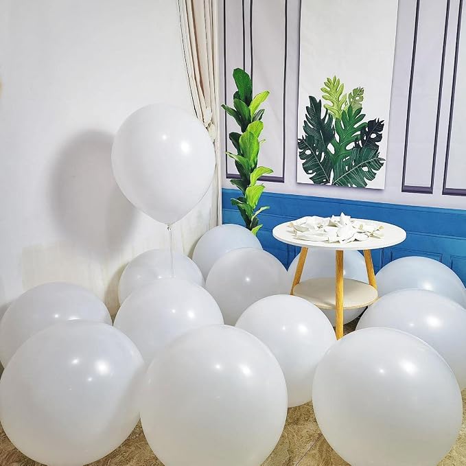 90 Pack White Balloons 18 inch White Latex Party Balloon Bulk - Image 4