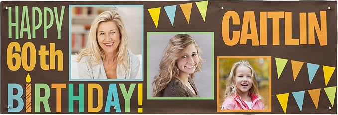 Let's Make Memories Personalized Happy Birthday Banner by LetsMakeMemories