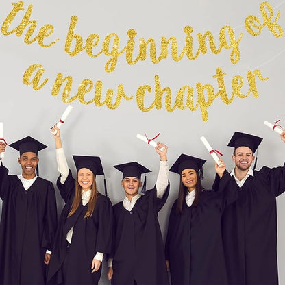 BEISHIDA Gold Pre-Strung Glitter The Beginning of A New Chapter Banner | - Image 5
