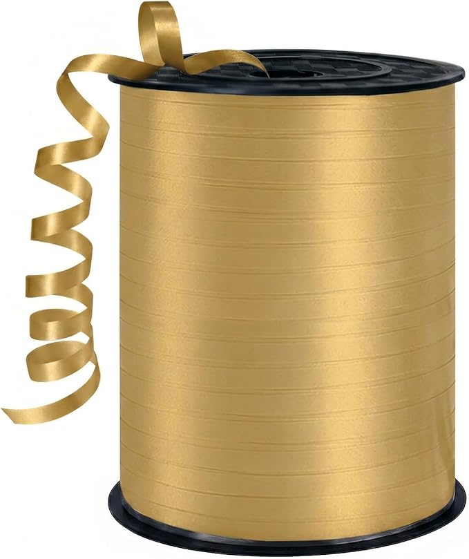 500 Yards Curling Ribbon，Gold Balloon String Ribbon，for Gift Wrapping，Party by Unknown