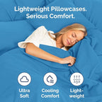 King Pillow Cases - 4 Pack - Super Soft Pillowcase Covers - Envelope Enclosure - Hotel Quality Pillow Protectors - Wrinkle Free, Shrink & Stain Resistant - Machine Washable - 20" x 40" (Denim Blue)