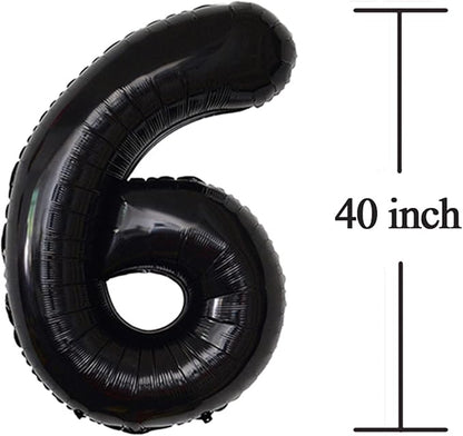 36 Balloon Numbers Black Happy 36th Birthday Balloons Decoraions - Image 3