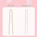 U Shaped Gold Hair Pins for Buns, 100 PCS 2.8" Blonde Hair Pins for Women Hair Styling with Thick Hair