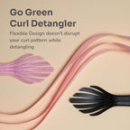 Wet Brush Go Green Curl Detangler Hair Brush - Black - Ultra-Soft IntelliFlex Detangling Bristles Glide Through Tangles with Ease - Great For Curly Hair - No Split Ends & Pain-Free (Pack of 2)
