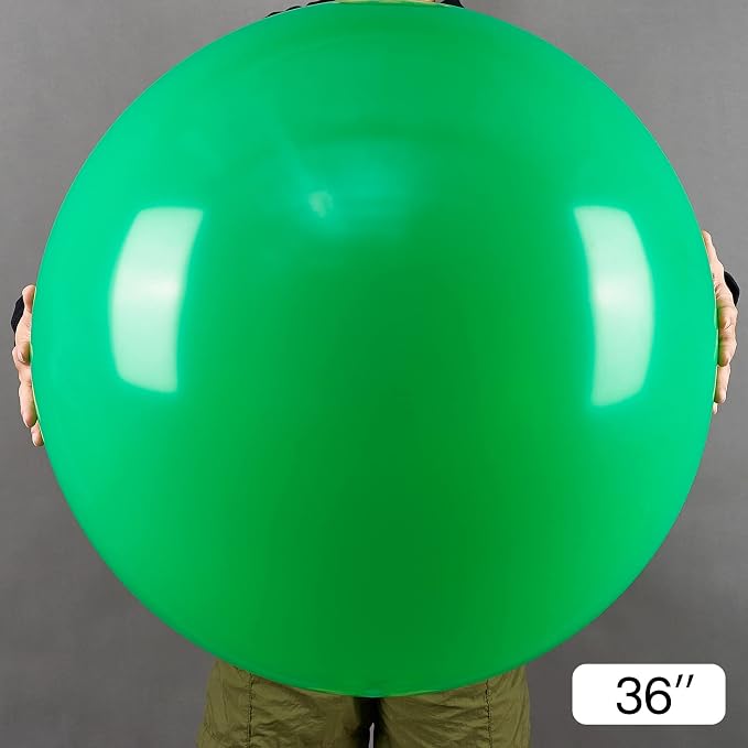 PartyWoo Green Balloons 4pcs Green Latex Helium Balloons 36 Inch | Birthday - Image 2