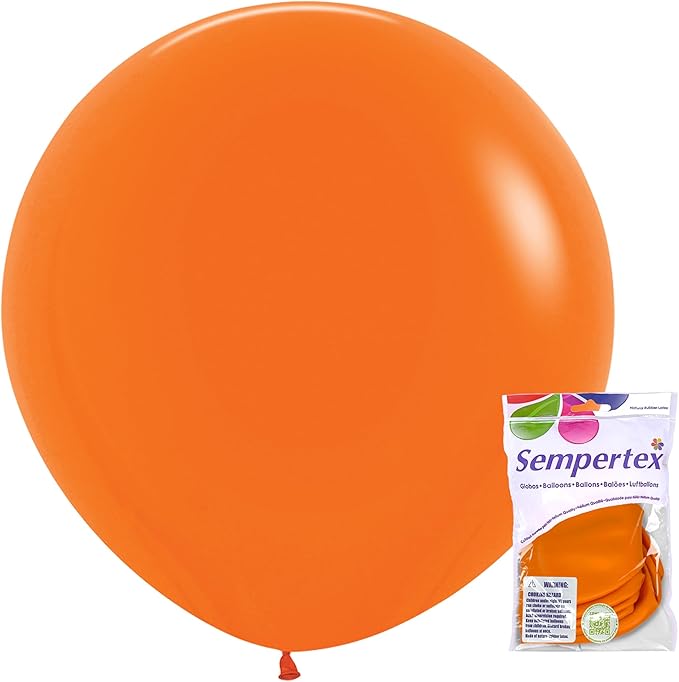 Sempertex Fashion Orange Balloons, 18 Inch, Graduation, Baby Shower, Anniversary by Sempertex