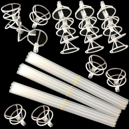Large Balloon Sticks with Big Cups, 35 Sets Thickened 17inch Long Clear Bobo - Image 4