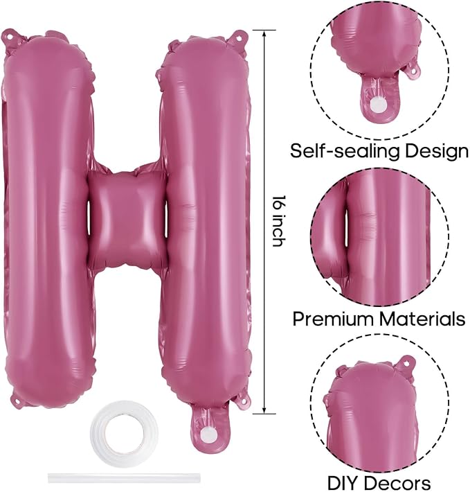 Happy Birthday Balloons Banner, Foil Balloon Personalized Name Letters Balloons - Image 6