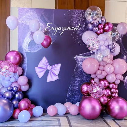 Pink Purple Balloon Garland Arch Kit - Image 6