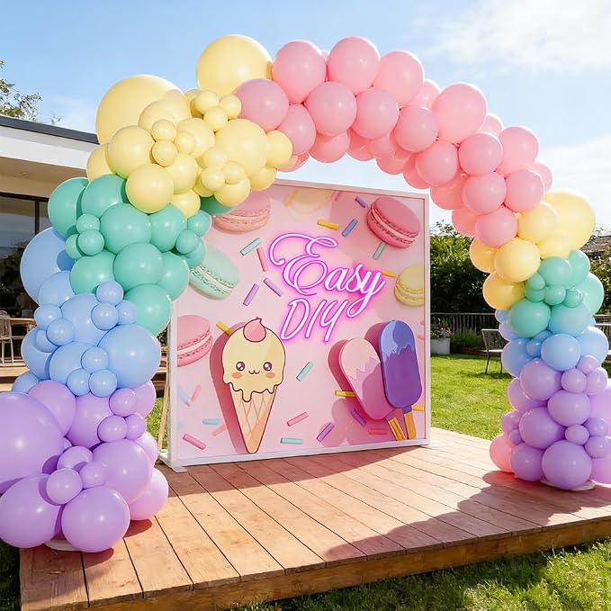 Pastel Balloon Arch Kit, Different Sizes 18 12 10 5 Inch - Image 4