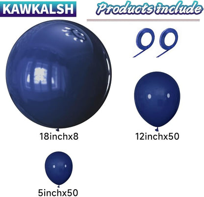 Navy Blue Balloon Arch Kit 111Pcs 18 12 5 Inch Latex Party Balloons Garland - Image 3