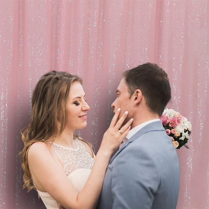 Eternal Beauty Pink 3mm Sequin Backdrop 6x8 Ft - Image 7