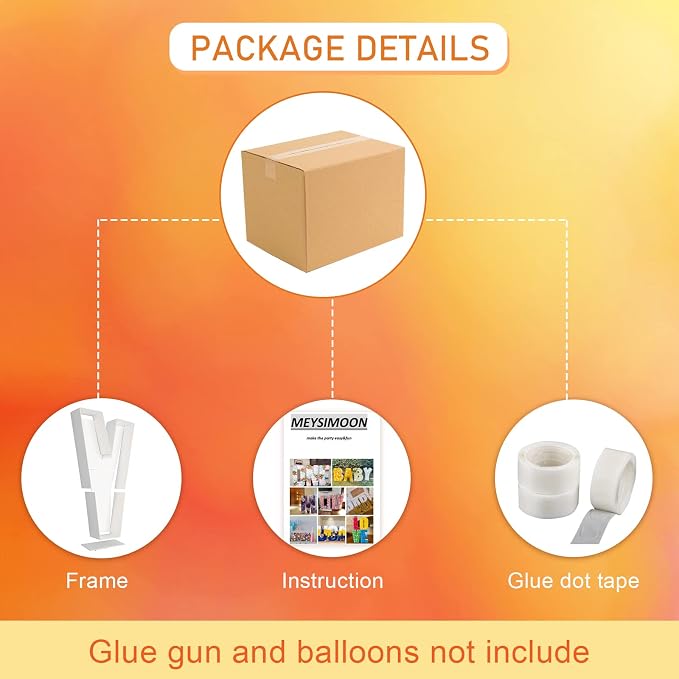 3FT Mosaic Balloon Frame, 1 Piece, LED Light, - Image 4