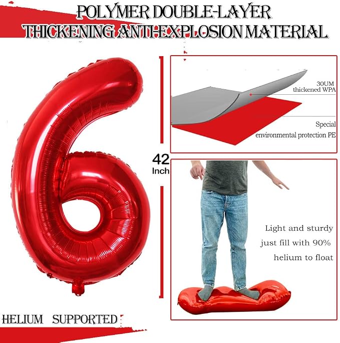 Number 16 Balloons for 16th Birthday Sweet 16 Party Decorations, 42 Inch Jumbo - Image 2