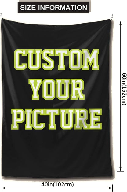 JINJUREN Custom Tapestry Upload Images Personalized Wall Decor Backdrop Poster - Image 2