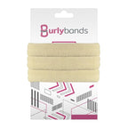 Burlybands Large Hair Ties for Thick, Heavy or Curly Hair - Non-Slip, Non-Damage, Seamless Women's Ponytail Scrunchies - Blonde, 3 Pcs