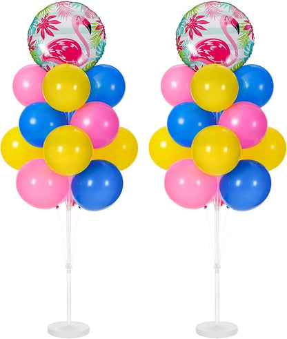 Gejoy 62" 2 Sets Flamingos Balloons Tower Stand Kit, and 2 Flamingos Balloon by Gejoy