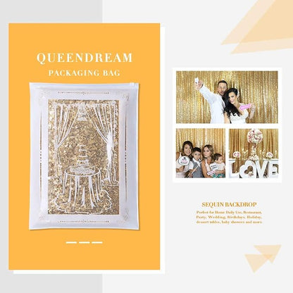 8ft x 8ft Gold Sequin Backdrop Curtain Glitter Photo Booth Backdrop | Sparkly - Image 7
