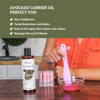 Avocado Oil - Direct from EIR Oils Farm in Spain - 100% Pure Carrier Oil for Hair, Face, and Skin - Hand-Picked, Cold-Pressed Carrier Oil - (8oz)