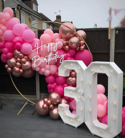 Pink Balloon Arch Kit, Different Size Balloons - Image 6