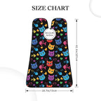 Adjustable Non-Stick Beard Apron, Hair Catcher Cape for Shaving Grooming, Waterproof with Suction Cups Men, Goth Cute Cat and Fish Shave Bib
