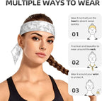 Sports Tie Headband Bandana Running Athletic Sweat Band Elastic Adjustable Sport Head Tie for Men Women Head Ties Ninja Tie Headbands Tennis Sweatbands Soccer Basketball Teams Running Head Band