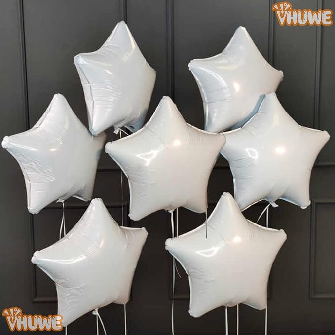 White Sand Star Balloons 18 Inch - Image 2
