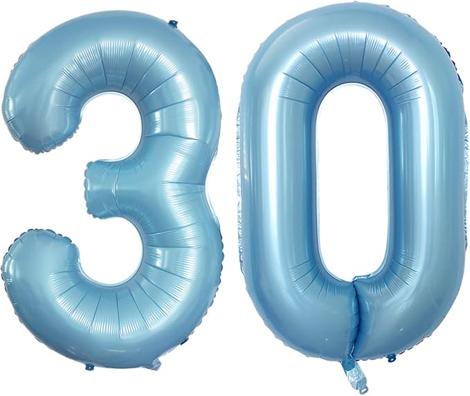 Number 30 Balloons for 30th Birthday Party Decorations, 42 Inch Jumbo Foil by GOER