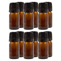 5 ml (1/6 fl oz) Amber Glass Bottle with Euro Dropper (12 Pack)