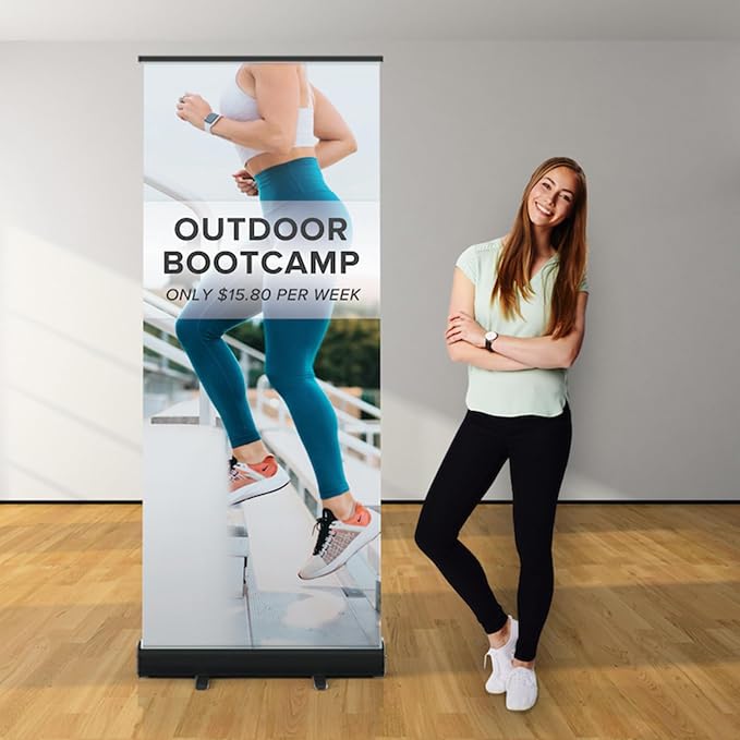 Personalized Custom Black Retractable Banner Aluminum Retractable Roll up - Image 7