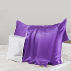 PROMEED 23 Momme Silk Toddler Pillowcase 13x18, Both Sides Highest Grade 6A+ Mulberry Silk Pillow Case Travel Size with Laundry Bag (Toddler/Travel-13 x18, Purple)