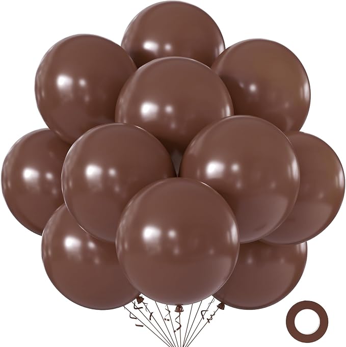 18 Inch Mocha Brown Balloons, Baby Shower, Birthday Party and Event Decoration by KALOR