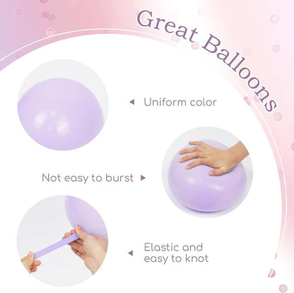 60pcs 12inch Dusty Purple Balloons - Image 3