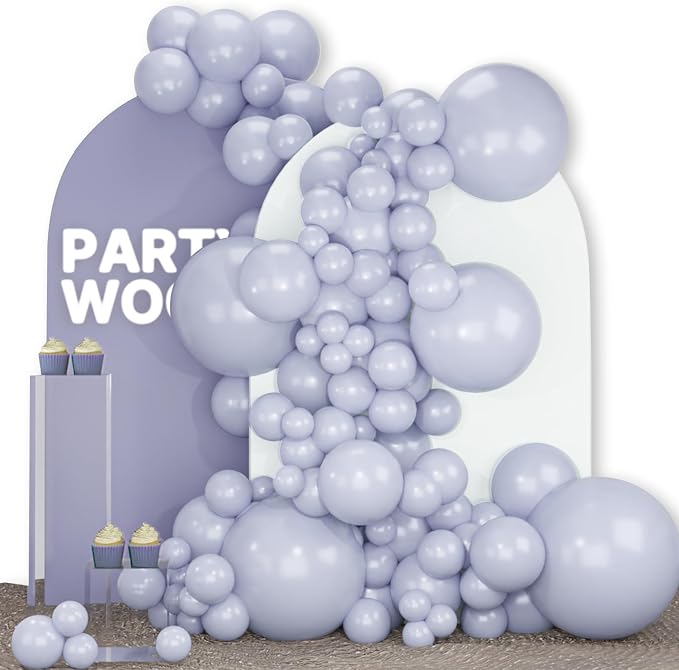 PartyWoo Dusty Blue Balloons 140pcs Slate Blue Boho Neutral Color | 18 12 10 5 by PartyWoo