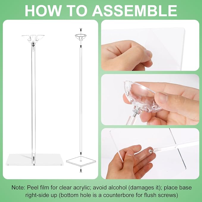 10 Pack Clear Acrylic Balloon Stands - Image 4