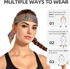 Sports Tie Headband Bandana Running Athletic Sweat Band Elastic Adjustable Sport Head Tie for Men Women Head Ties Ninja Tie Headbands Tennis Sweatbands Soccer Basketball Teams Running Head Band