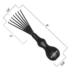 Bossman THE CLAW Hair Brush Cleaner Tool (3-Inch) – Black Cleaning Rake for Boar Bristle, Wave & Plastic Brushes and Combs – Pet Brush Cleaner