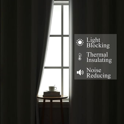 Sage Green and Greyish White Ombre Short Blackout Cafe Curtains 36 Inch Length - Image 3